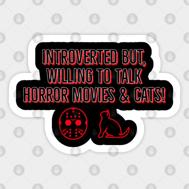 Horror Movie & Cats! Sticker by The Horror Cat Dad